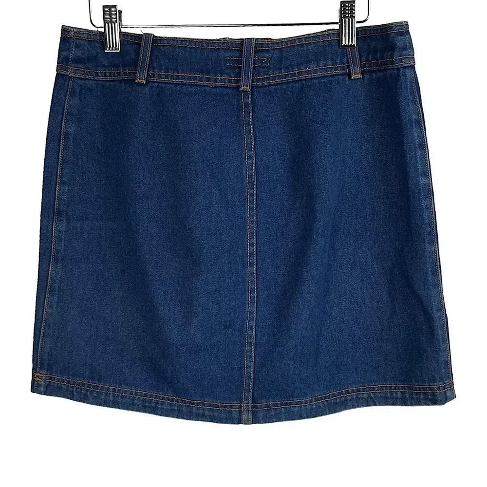 Anthropologie Blue Denim Mini Skirt | Size: 6 - Picture 3 of 5